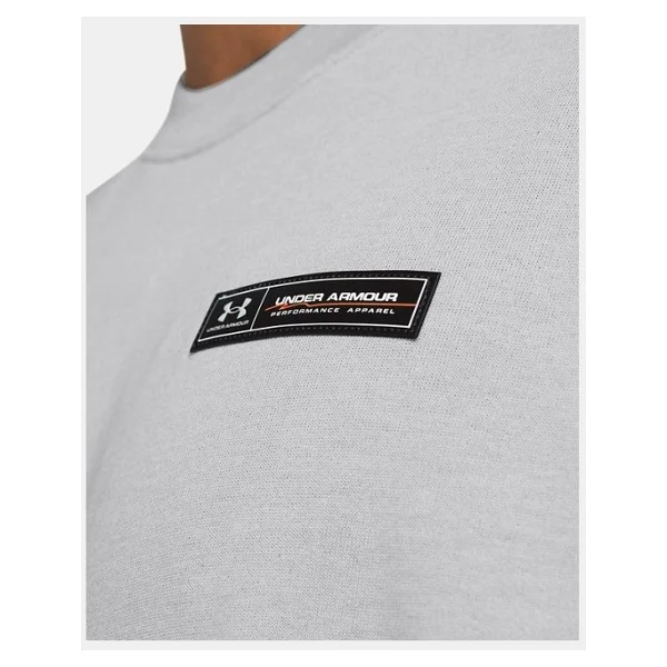 Under Armour Heavyweight Armour Label 1382831-011 Gri Kısa Kollu Bisiklet Yaka Erkek Tişört - Görsel 5