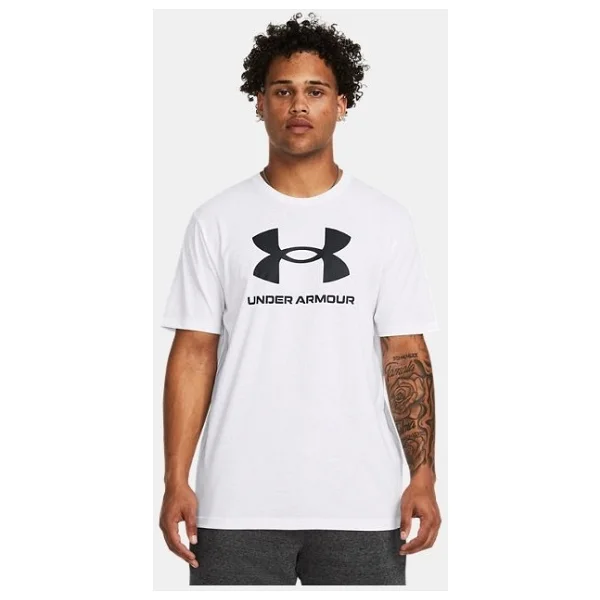Under Armour Sportstyle Logo Update 1382911-001 Siyah Kısa Kollu Bisiklet Yaka Erkek Tişört - Görsel 7