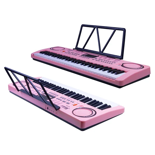 Midex Ps-1500pk Başlangıç İçin 61 Tuşlu Org Pembe Renk Notalık Adaptör Mikrofon (100 Ses 100 Ritim) - Görsel 6