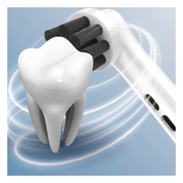 Denthauz Charcoal - Ekstra Beyazlık Oral-B Uyumlu Diş Fırçası Başlığı - 4 Adet Yedek Başlık - Görsel 3