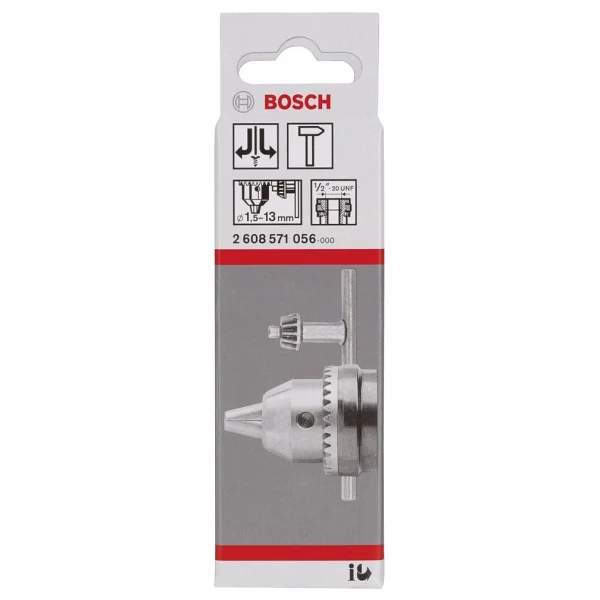 Bosch 1,5-13 Mm - 1/2-20 Anahtarlı Mandren - Görsel 3