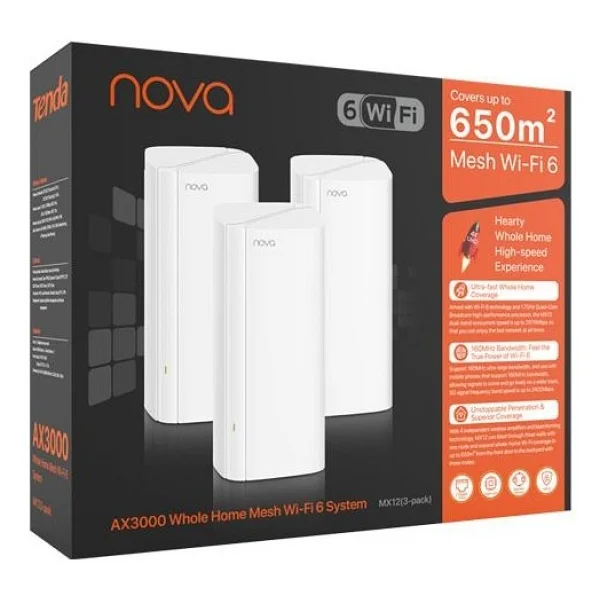 Tenda Mx12 Ax3000 3 Port 3000 Mbps 3'lü Router - Görsel 4