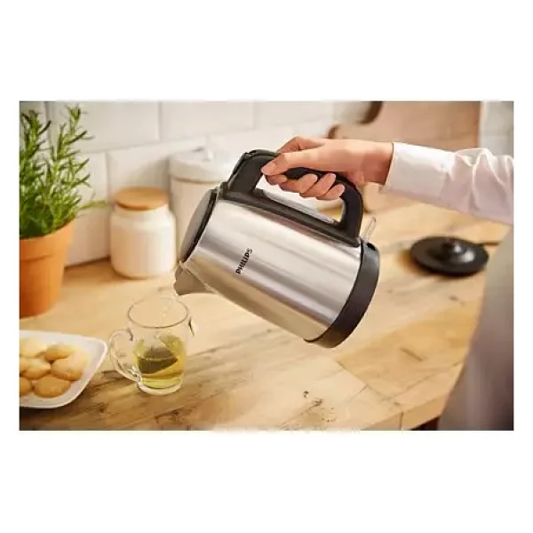 Philips Çelik Su Isıtıcı, 1.7 L Hazne, 360 Dereceli Taban, Otomatik Kapanma, Gri [Enerji Sınıfı A+++] - Görsel 2