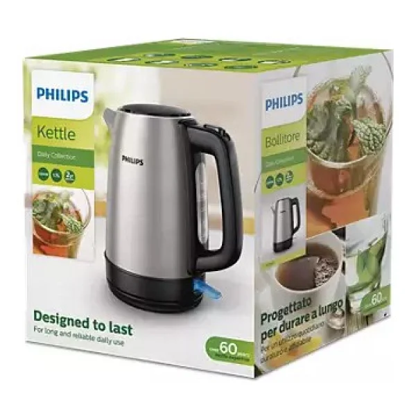 Philips Çelik Su Isıtıcı, 1.7 L Hazne, 360 Dereceli Taban, Otomatik Kapanma, Gri [Enerji Sınıfı A+++] - Görsel 4