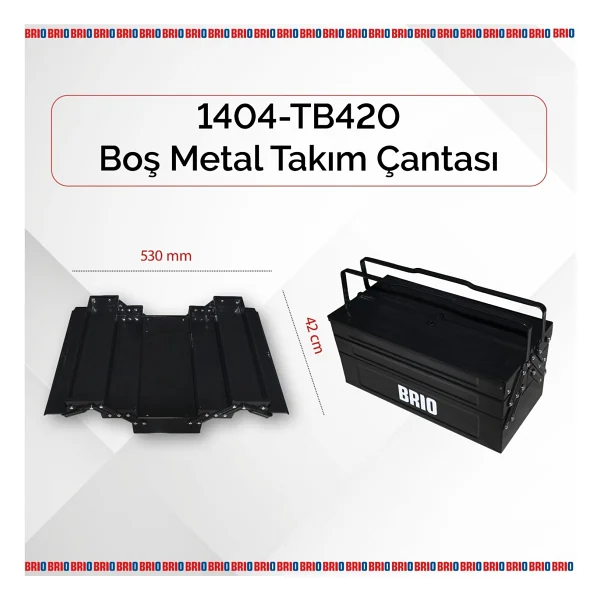 Brio 5 Gözlü 420 Mm Boş Takım Çantası - Görsel 4