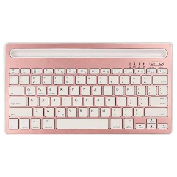 Alfa Mec Tüm Cihazlara Uyumlu Şarj Edilebilir Bluetooth 3.0 Kablosuz Klavye Dahili Yuvası Standı iPad Telefon Tablet Windows Android Mac Ios - Siyah - Görsel 6