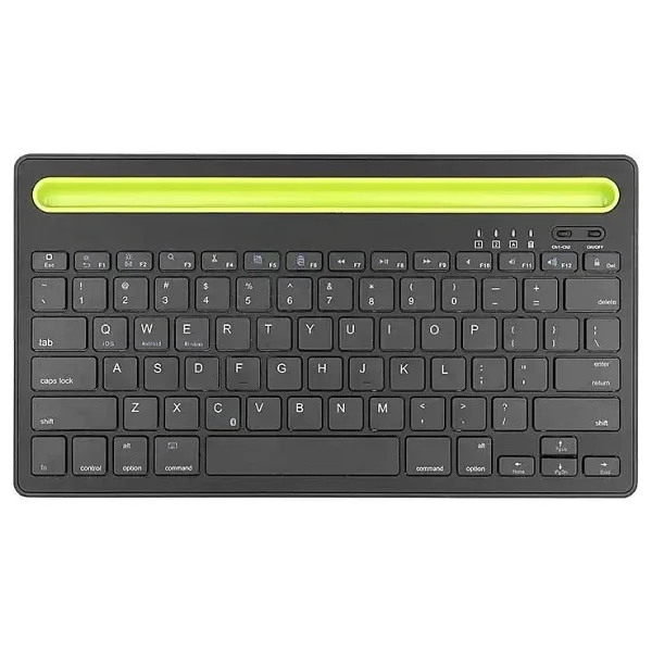 Alfa Mec Tüm Cihazlara Uyumlu Şarj Edilebilir Bluetooth 3.0 Kablosuz Klavye Dahili Yuvası Standı iPad Telefon Tablet Windows Android Mac Ios - Siyah - Görsel 8