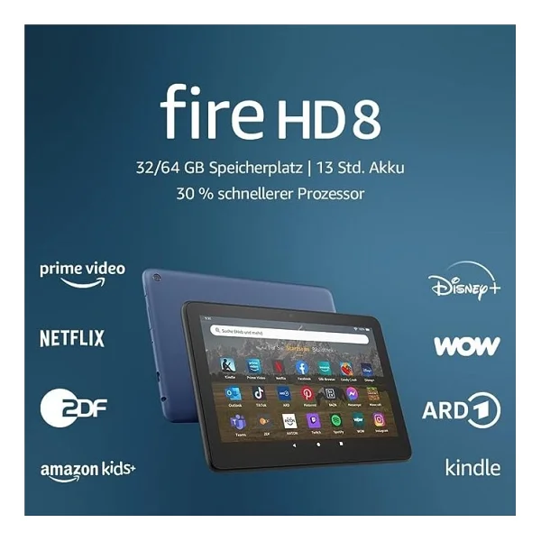 Amazon Fire HD 8 64 GB Tablet Mavi - Görsel 5