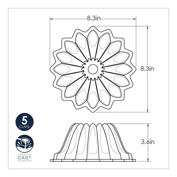 Nordic Ware Lotus Bundt Kek Kalıbı - Görsel 3
