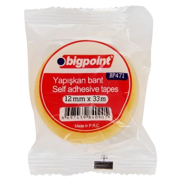 Bigpoint Kırtasiye Bandı 12 Mm X 33 M 12'li Kutu - Görsel 2
