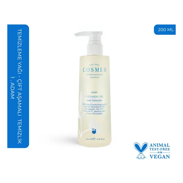 Cosmed Atopia 200 Ml Yüz Ve Vücut Temizleme Yağı - Görsel 6
