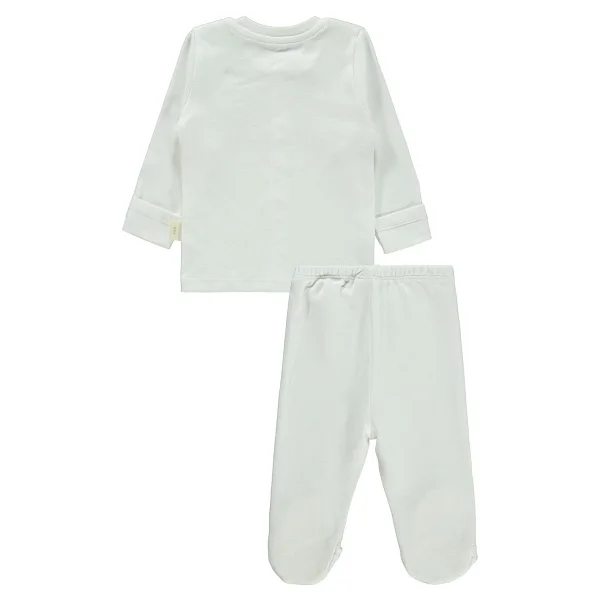Civil Baby Bebek Organik Pijama Takımı 0-6 Ay Ekru - 0 - 1 Ay - Görsel 3
