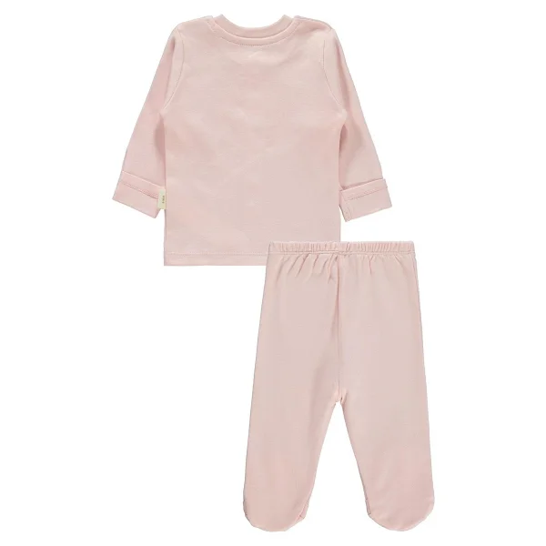 Civil Baby Bebek Organik Pijama Takımı 0-6 Ay Pembe - 0 - 1 Ay - Görsel 3