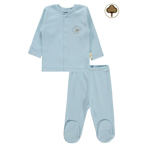Civil Baby Bebek Organik Pijama Takımı 0-6 Ay Ekru - 0 - 1 Ay - Görsel 4