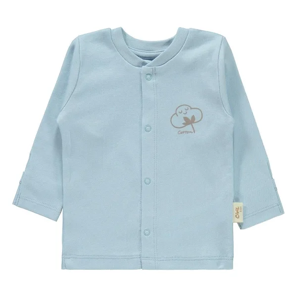 Civil Baby Bebek Organik Pijama Takımı 0-6 Ay Mavi - 0 - 1 Ay - Görsel 3