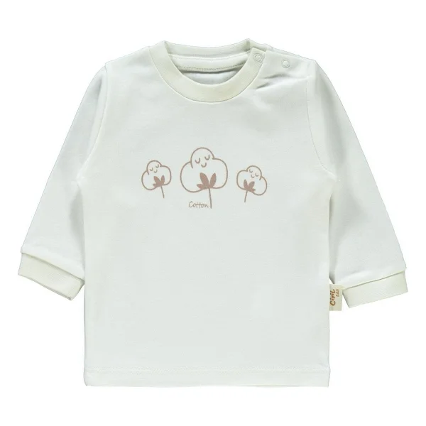 Civil Baby Bebek Organik Pijama Takımı 1-9 Ay Ekru - 1 - 3 Ay - Görsel 2