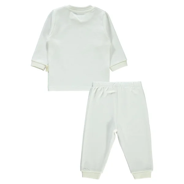 Civil Baby Bebek Organik Pijama Takımı 1-9 Ay Ekru - 1 - 3 Ay - Görsel 3