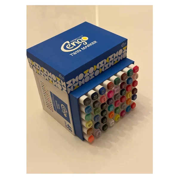 Cengo Cgo-133 Çift Taraflı 48'li Marker Kalem Seti - Görsel 3