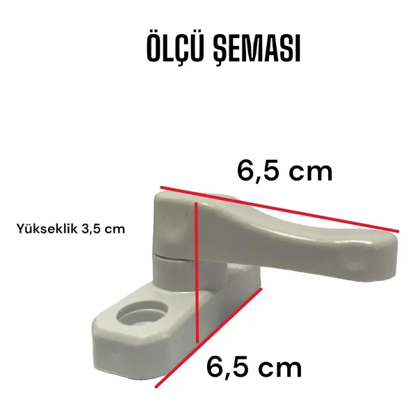 Glaswen Güvenlik Kilidi Bebek Çocuk Pvc Kapı Pencere Emniyet Kilidi Mandalı Cam Hırsız Kilidi Beyaz - Görsel 2