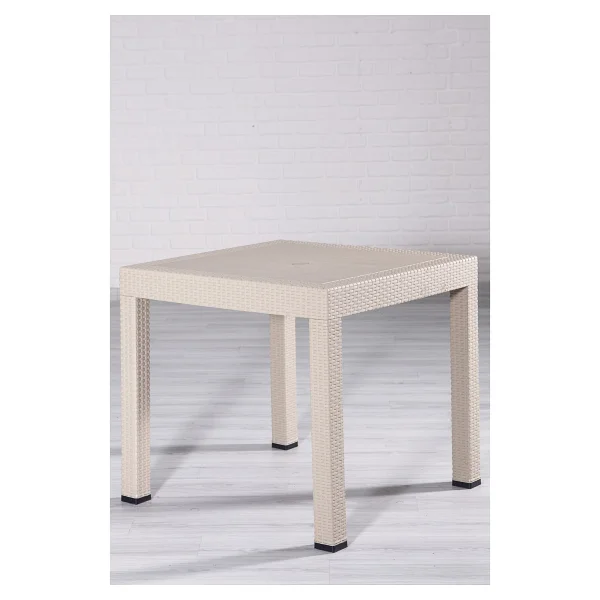 Sandalie Rattan 80x80 Camsız Cappucino Masa - Bahçe&Balkon&Teras - Görsel 2