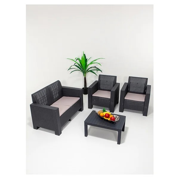 Sandalie Aksu 2+1+1+Sehpa Minderli Bahçe & Balkon Takımı - Görsel 2