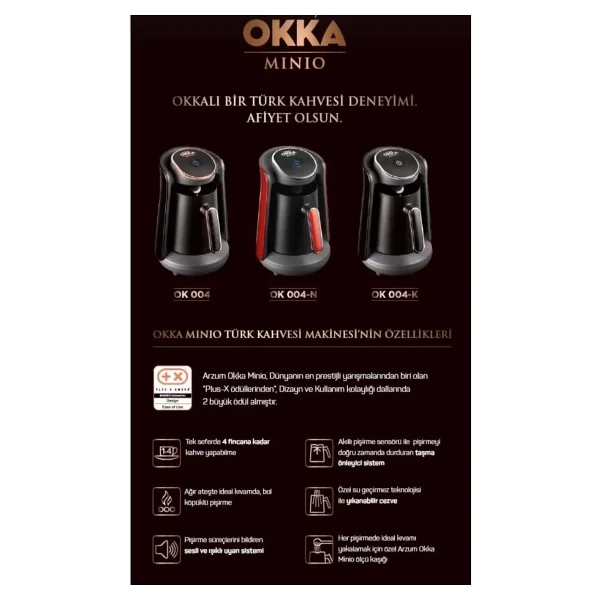 Arzum Okka Minio Ok004 Siyah Türk Kahve Makinesi - Görsel 5