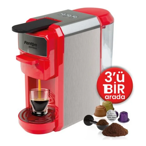 Fantom Mixpresso Ks 1450 Kırmızı Kapsül Kahve Makinesi - Görsel 2
