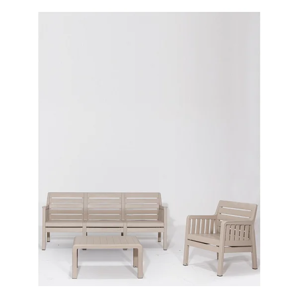 Sandalie Lara 3+1+1+Sehpa Mindersiz Cappuccino Bahçe & Balkon Takımı - Görsel 2