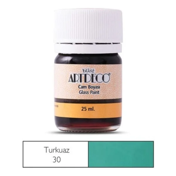 Artdeco Cam Vitray Boyası 25 Ml. 30 Turkuaz - Görsel 2