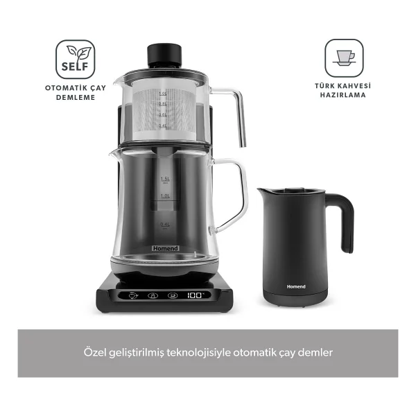 Homend Smart Royaltea Plus 1781h 2in1 Çelik Otomatik Türk Kahve Ve Çay Makinesi - Görsel 8