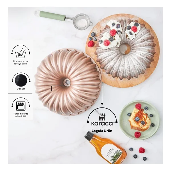 Karaca Cake Pro Dilimli Döküm Kek Kalıbı - Görsel 9