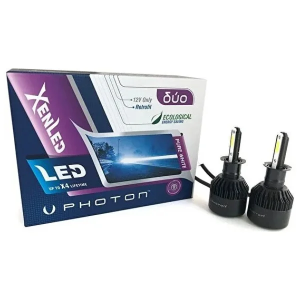 Photon Duo LED Xenon Far Ampulu H1 / H3 / H4 / H7 / H10 / H11/ H27 / 9005 / 9006 - H7 LED - Görsel 6