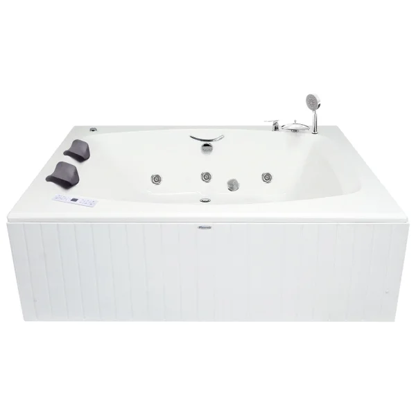 Mıchıgan Jakuzi 185x138 H:63 Romantic Hidromasaj Sistemli Küvet (Gövde + Metal Ayak + 4 Yön Panel) - Görsel 3