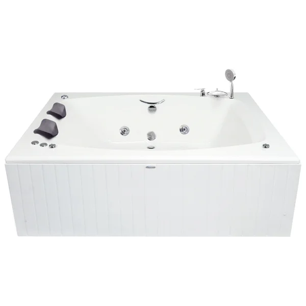 Mıchıgan Jakuzi 185x138 H:63 Party Hidromasaj Sistemli Küvet (Gövde + Metal Ayak + 4 Yön Panel) - Görsel 3