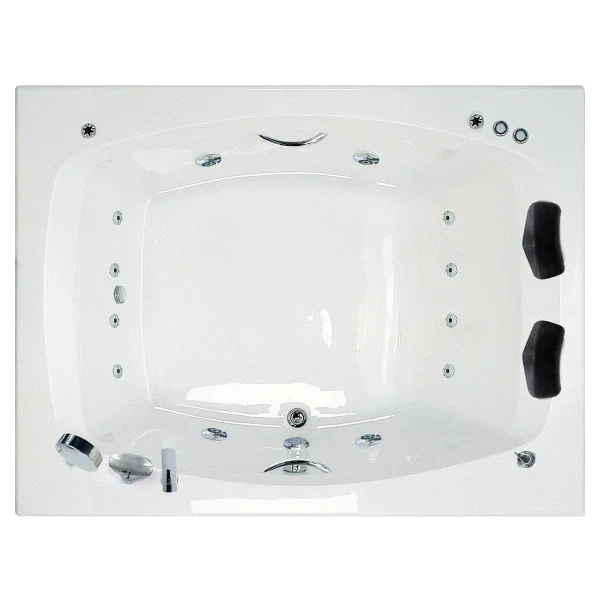 Mıchıgan Jakuzi 185x138 H:63 Party Hidromasaj Sistemli Küvet (Gövde + Metal Ayak + 4 Yön Panel) - Görsel 2