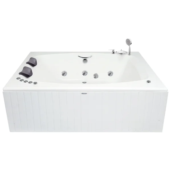Mıchıgan Jakuzi 185x138 H:63 Elegance Hidromasaj Sistemli Küvet (Gövde + Metal Ayak + 4 Yön Panel) - Görsel 3