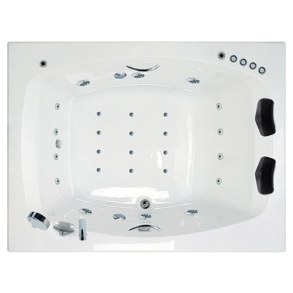 Mıchıgan Jakuzi 185x138 H:63 Elegance Hidromasaj Sistemli Küvet (Gövde + Metal Ayak + 4 Yön Panel) - Görsel 2