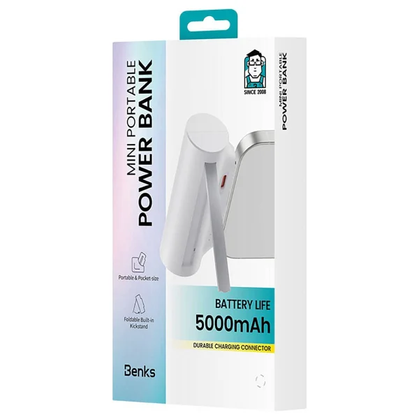 Benks Pb15 Beyaz 5000 mAh Type-C Powerbank - Görsel 5