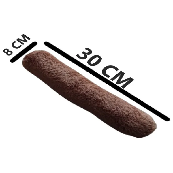 Tineke Kedi Otlu 30 Cm Kahverengi Uyku Sarılma Oyuncağı - Görsel 3