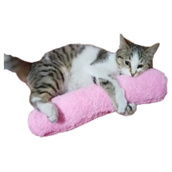 Tineke Kedi Otlu 30 Cm Gri Uyku Sarılma Oyuncağı - Görsel 7