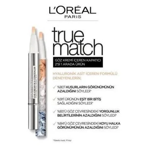 L'oreal Paris True Match Göz Kremi İçeren 1-2r Rose Porcelain Kalem Kapatıcı - Görsel 2