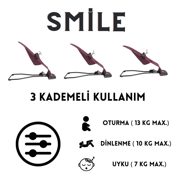 Mamma Smile Cotton Eco Sallanır Üç Kademeli Ana Kucağı - Görsel 3