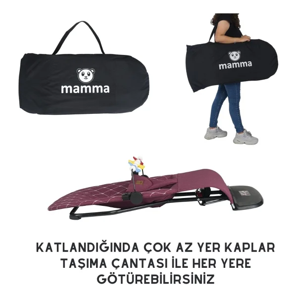 Mamma Smile Cotton Eco Sallanır Üç Kademeli Ana Kucağı - Görsel 4