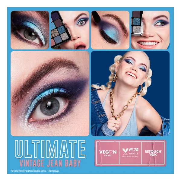 Nyx Professional Makeup Ultimate Shadow 01 Vintage Jean Baby Far Paleti - Görsel 4