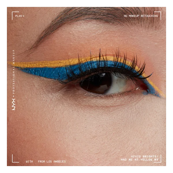 Nyx Professional Makeup Vivid Brights Matte 03 Had Me At Yellow Likit Eyeliner - Görsel 5