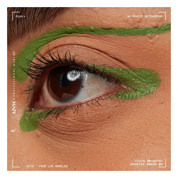 Nyx Professional Makeup Vivid Brights Matte 02 Ghosted Green Likit Eyeliner - Görsel 4