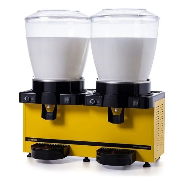 Samixir Panoramik Twin Mm44.Ay Sarı 22+22 Lt Karıştırıcılı Soğuk İçecek Dispenseri - Görsel 5