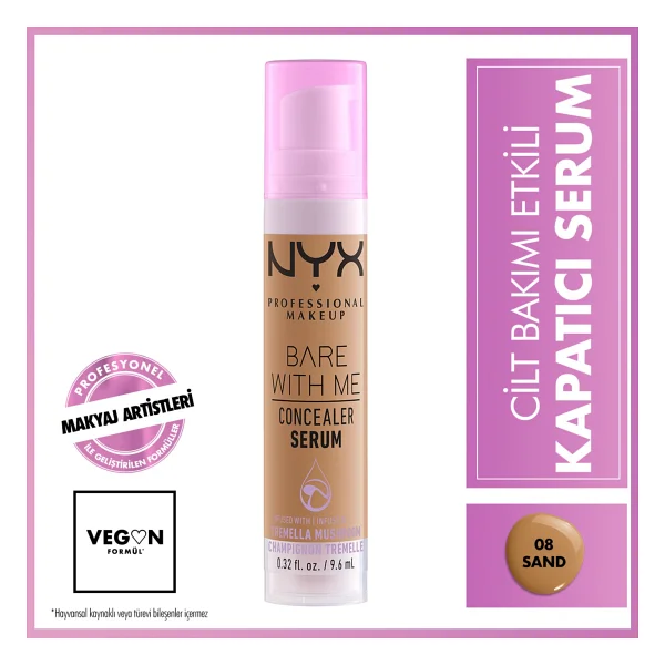 Nyx Professional Makeup Bare With Me 08 Sand 9.6 Ml Serum Kapatıcı - Görsel 8