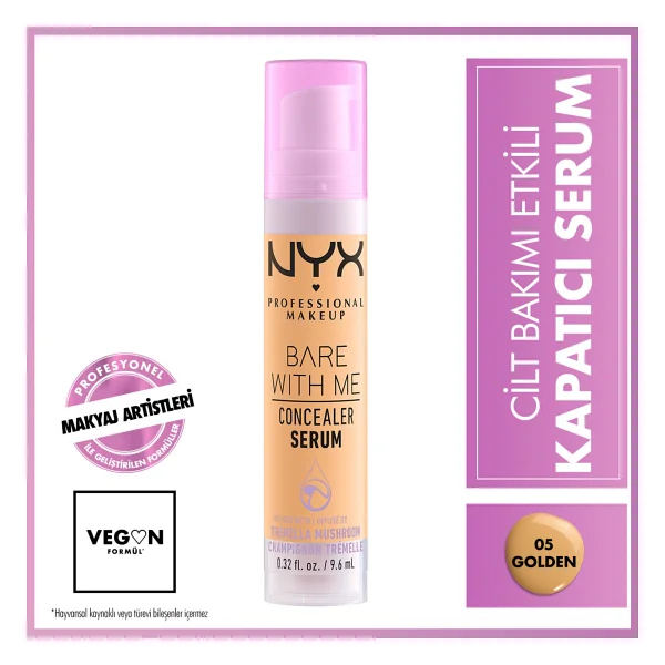 Nyx Professional Makeup Bare With Me 05 Golden 9.6 Ml Serum Kapatıcı - Görsel 8