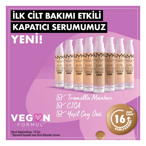 Nyx Professional Makeup Bare With Me 05 Golden 9.6 Ml Serum Kapatıcı - Görsel 4